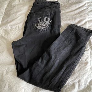 D/C black flame denim jeans (plus size)